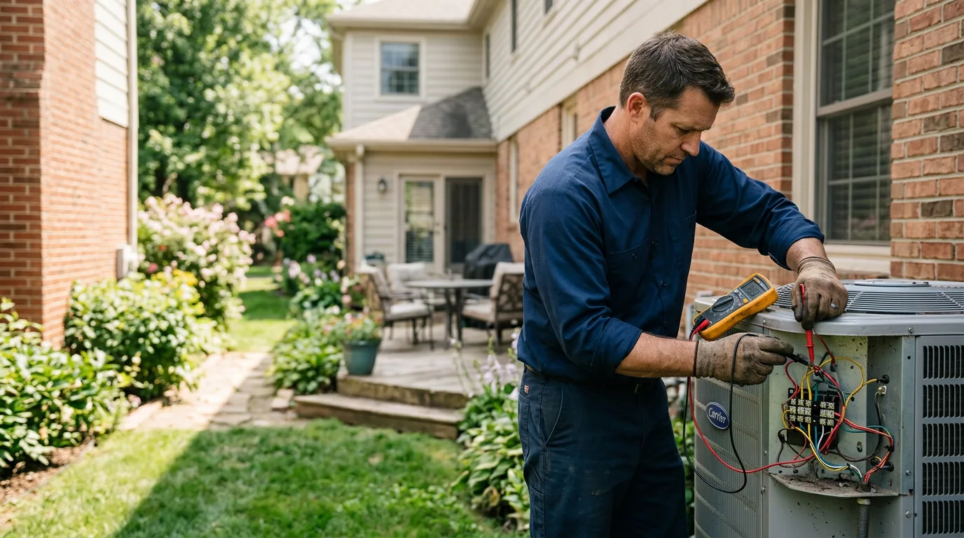 HVAC technician working near Fairchance, PA